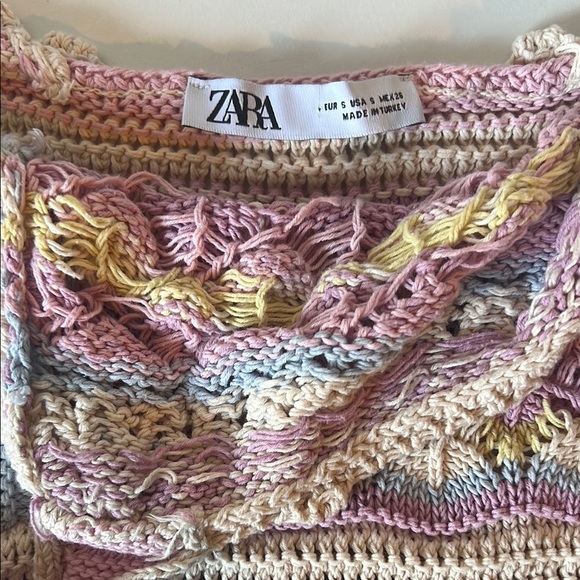 Zara Chunky Knit Sleeveless Top Multicolor - Picture 6 of 6
